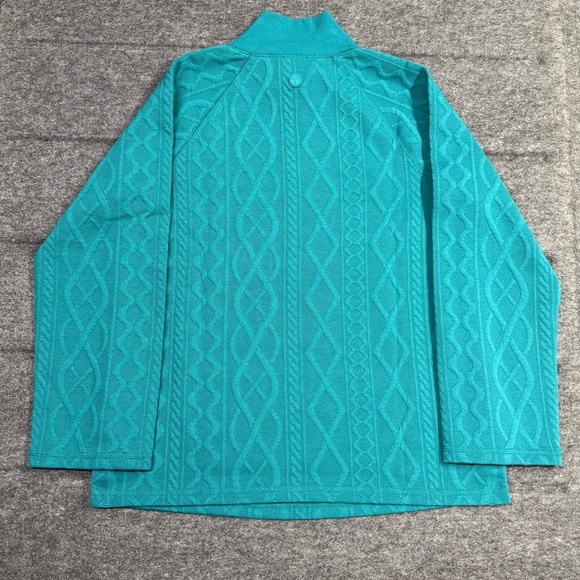 Talbots Teal Cable Knit Sweater - Picture 2 of 3